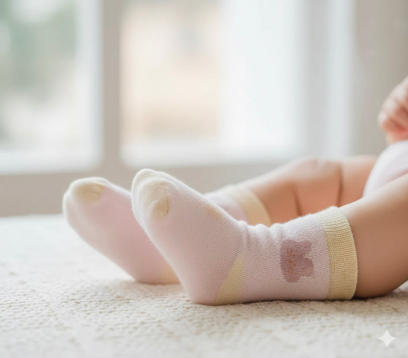 Load image into Gallery viewer, Chaussettes bébé en coton – Blush - Boutique Kaki Lilas

