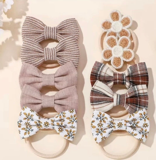 Nœuds à cheveux en tissu à motifs – Automne-Hiver