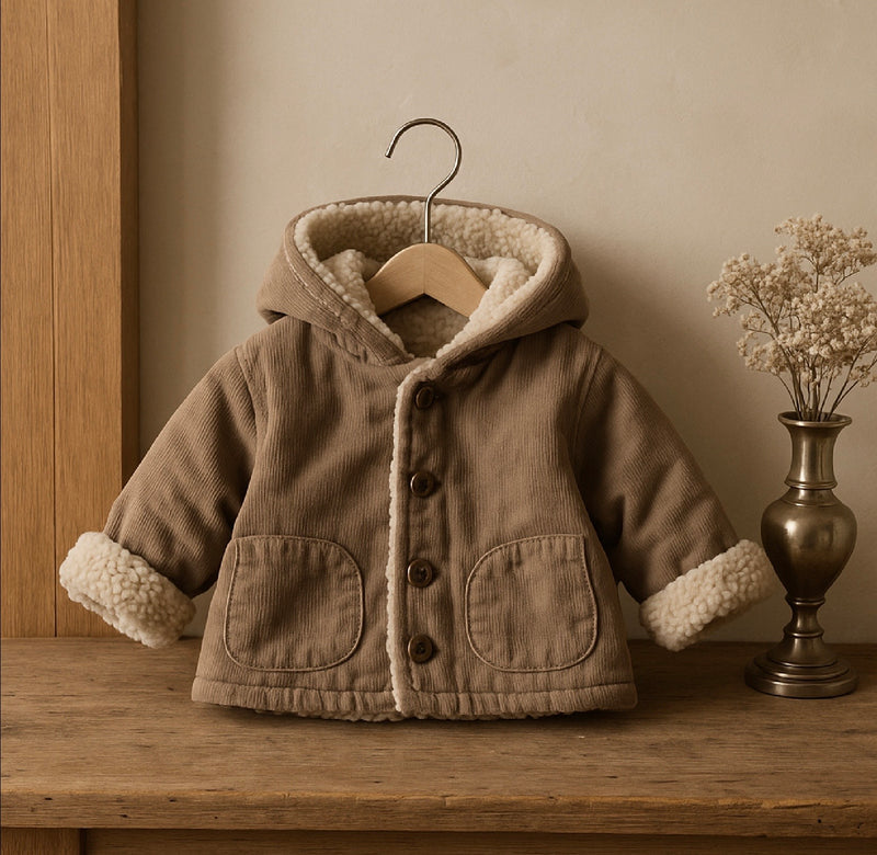 Load image into Gallery viewer, Warm and soft lamb wool-style coat for boys

