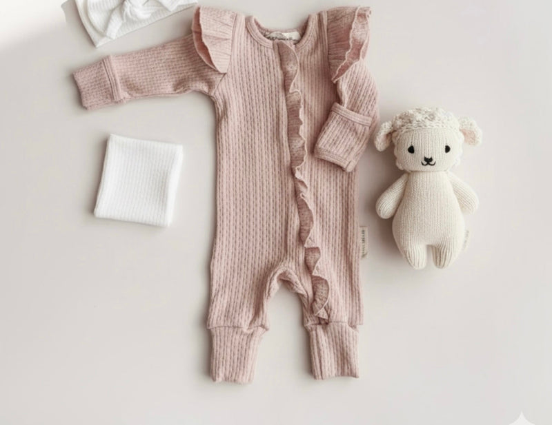 Load image into Gallery viewer, Baby girl boho style romper with matching headband
