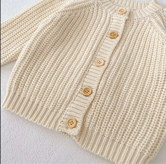 Baby girl soft knit cardigan winter ivory - Kali
