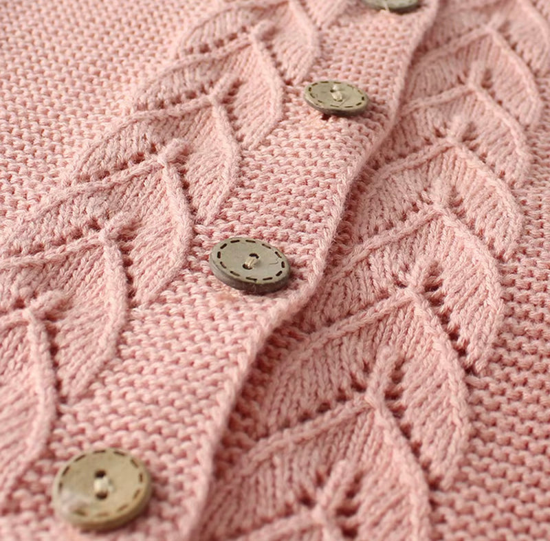 Load image into Gallery viewer, Baby girl's knitted cotton cardigan
