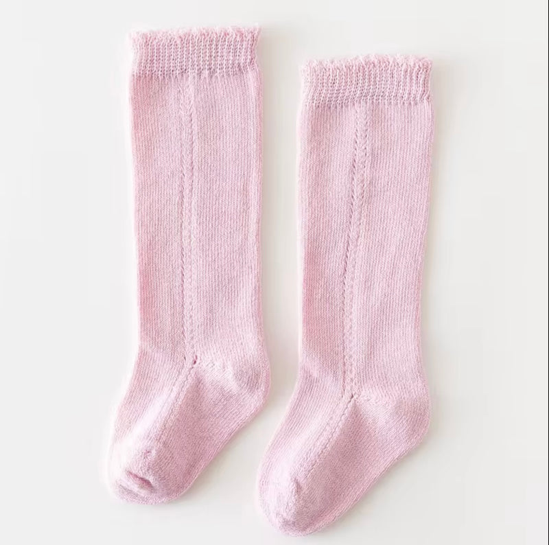 Load image into Gallery viewer, Baby girl's soft cotton knee-high socks - autumn - Kali
