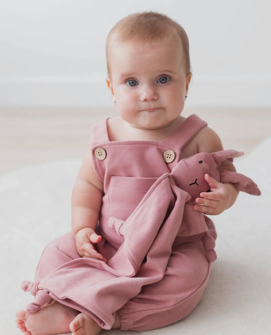 Doudou Lapin brossé Lovey-Berry coton bio - Boutique Kaki Lilas