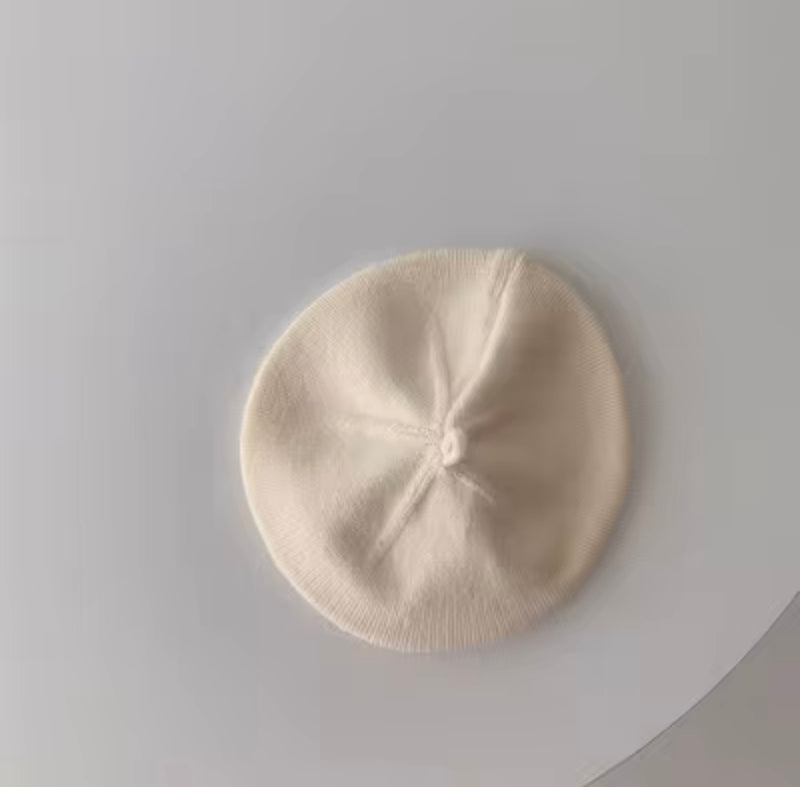 Chargez l'image dans la visionneuse de la galerie, Béret bébé fille 0-3 ans en coton doux – Kaki Lilas - Boutique Kaki Lilas
