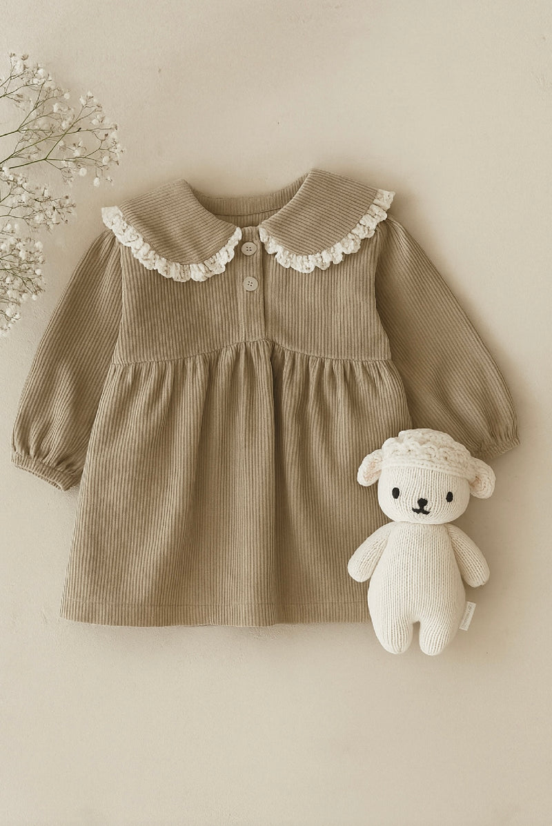Load image into Gallery viewer, Girls' two-tone corduroy dress – Kali
