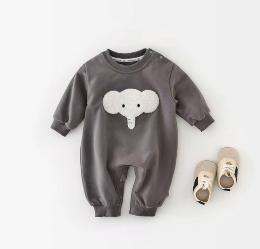 Combinaison bébé garçon motif éléphant en coton doux – Kali